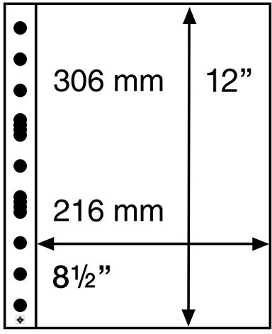 Leuchtturm Kunststoffhüllen SH 312, 1 Tasche, PP, klar, 50er Pack
