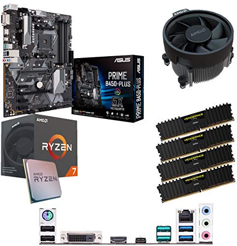 Components4All AMD Ryzen 7 1700 3.0GHz (Turbo 3.7GHz) Eight Core Sixteen Thread CPU, ASUS PRIME B450-Plus Motherboard & 16GB 3000MHz Corsair DDR4 RAM Pre-Built Bundle