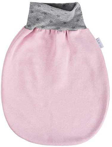 Lilakind Baby Kinder Winter Schlafsack Strampelsack Pucksack Rosa meliert Sterne Bund gefüttert Gr. XL - Made in Germany