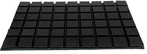 3M SJ5007 Elastik Puffer Möbelpuffer Gummipuffer schwarz eckig 54 Stück