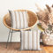 Encasa XO Kissenbezüge 2 Stück (50x50 cm) - Roma Grey Stripes - Weiche Baumwolle Leinwand Ungefärbt Rechteckige Kissenbezug Bunte Dekorative für Wohnzimmer Schlafzimmer Sofa Waschbar