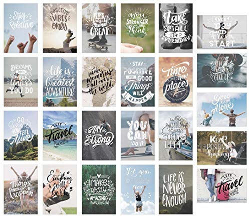 Edition Seidel Set 25 Postkarten mit Sprüchen - Karten mit Spruch - Geschenkidee - Dekoidee - Liebe, Freundschaft, Leben, Motivation, lustig - Geburtstagskarten (20575)