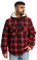Brandit Lumber Jacket Hooded, color: red/black, size: 3XL