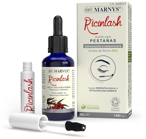 Bio Rizinusöl für Wimpern - Ricinlasch - Volumen zu Wimpern und Augenbrauen - 100% natürliche Inhaltsstoffe - 50ml