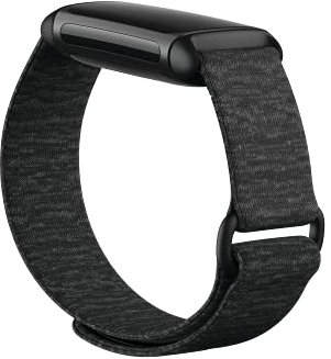 Fitbit Charge 5,Hook and Loop Band,Charcoal,Large