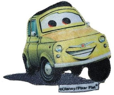 alles-meine.de GmbH Cars 8,5 cm * 7,4 cm Bügelbild Aufnäher Applikation Luigi FIAT Nuova 500