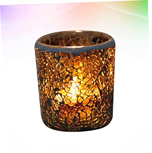 OSALADI 1pc Vintage Glass Candlestick Ornament Elegant Scented Candle Holder for Home Office Decoration European Style Desktop Accent for Candle