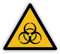 Warnzeichen (W009) Warnung vor Biogefährdung - Dreieckiges Warnschild - Signalgelb (RAL 1003) nach DIN EN ISO 7010