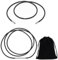 ZKGYUS 2 Pièces Cordon pour Pendentif,Corde Tressé Collier en Cuir de Simili 3mm avec Fermoir Acier Inoxydable, Longueur 40CM, 50CM（Noir）