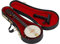 Glomora Mini Gitarre Deko, Miniatur-Banjo-Modell Im Maßstab 1:12, Konstruktion aus Lindenholz, Inklusive Ständer Und Aufbewahrungsbox, Ideal Für Geschenke Und Dekoration