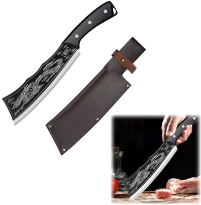 Cuchillo para Matar Dragones Hecho A Mano, Cuchillos De Cocina De Acero Inoxidable con Alto Contenido De Carbono, Cuchillo para Deshuesar para Cortar Carne (1pcs)