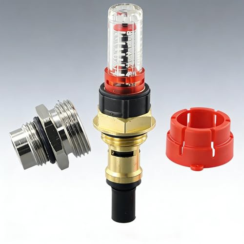 Distributor Flow Meter, Flowmeter Underfloor Heating, DN25 Distributor Flow Regulator 0-5 l/min, Flow Meter for Water Underfloor Heating (A)