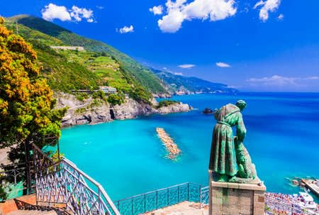 Acryl-Bild 50 x 30 cm: Schönes Dorf Monterosso al Mare, Cinque Terre, Ligurien, Italien. (137275743)