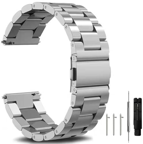 Nixiamy Uhrenarmband für Edelstahl Metall mit Schnellverschluss Geeignet 16mm 18mm 20mm 22mm 24mm für Smartwatch Edelstahlarmband Uhrenarmbänder für Damen Herren