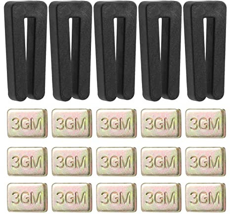 Correa Kit de Equilibrio de Aspas de Ventilador de Techo de 20 Piezas, Que Incluye 5 Piezas Clips de Equilibrio de Ventilador Resistente y 15 Piezas de Peso 3G Autoadhesivo de Metal