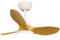 wonderlamp - Ventilador pequeño ø 80cm LED Cavil Mini S Blanco+Madera, Intensidad de luz regulable con mando