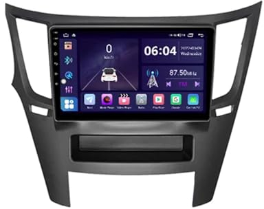 Android 12-Autoradio-Player für Su-baru Outback 4 BR Legacy 5 2009–2014, 9-Zoll-Touchscreen-Autoradio mit kabellosem Carplay/Android Auto/Lenkradsteuerung/Unterstützung von OBD2/DVR + Backups (Farbe