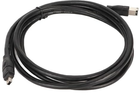Denash Cavo Firewire da 6 Pin a 4 Pin, Cavo DV Firewire in ABS da 5,9 Piedi IEEE1394 Durevole per Fotocamere Digitali