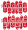 VBS Adventszahlen Filz Häuser 4x8,5cm Relief Optik Filz Adventszahlen Weihnachten Deko Zahlen