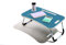 Muitomas, Tavolino da Smart Working, Scrivania Pieghevole in Plastica e Metallo, Richiudibile con Portabicchieri e Supporto Tablet, per Letto e Divano, 60 x 40 x 30 cm, Colore Blu Ottanio