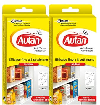 Autan Antitarme Alimentari, Confezione Bipacco, Cattura le Tarme Alimentari e le Farfalline del Cibo, Efficace fino a 8 Settimane