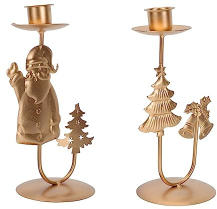 CHILDWEET 2stücke Weihnachtskerzenständer Aus Elegante Dekorative Kerzenhalter Für Festliche Tischdekoration Geeignet Für Weihnachten Und Besondere Anlässe