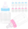 MOBUTOFU 12er Set Cartoon Mini Milchflaschen Transparente Dekorationsflaschen Für Babypartys 6 Blaue Und 6 Pinke Babyflaschen Als Kreative Gastgeschenke Und Partydeko