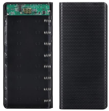 Box a banca elettrica fai -da -te 8 x 18650 Box batteria con display digitale LCD Black Power Bank fai -da -te
