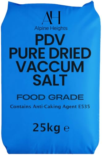 AH Pure Dried Vaccum Salt 25kg - Food Grade PDV Salt - Packaging May Vary | Ideal for Cooking, Ponds & Water Softening