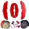 Caliper Covers, 2 Pairs Brake Caliper Covers, Red Style Front & Rear, Heat-Resistant High Precision Car Disc Brake Protector for Wheel Hub