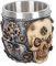 Homoyoyo Skull Design Stainless Steel Shaving Soap Bowl Portable Shaving Mug for Men Easy to Clean Unique for Wet Shave Compact Stylish