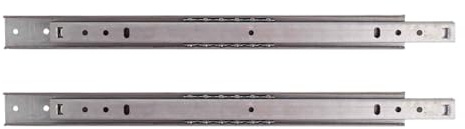Keypak 2 Pack Zinc Plated Ball Bearing Kitchen Drawer Runners 35cm | Suitable for Kitchen Drawers, Cabinets, Desk Drawers, Smooth roller with fixings.
