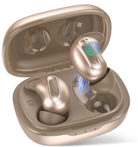 aggoo Bluetooth Kopfhörer, Schlafkopfhörer, Kopfhörer Kabellos Bluetooth 5.4 mit 4 Mikrofone ANC+ENC 48H Écouteur, Hi-Fi Klang, Touch Control, IPX7 Étanche Oreillette, komfortabel für Seitenschläfer