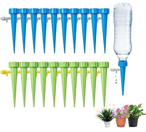 EAVUYIS 20 Piezas Riego por Goteo Automático para Macetas, Kit de Sistema de Riego por Goteo Ajustable para Plantas y Flores, Autoriego Macetas para Interior y Exterior, Riego Plantas Vacaciones