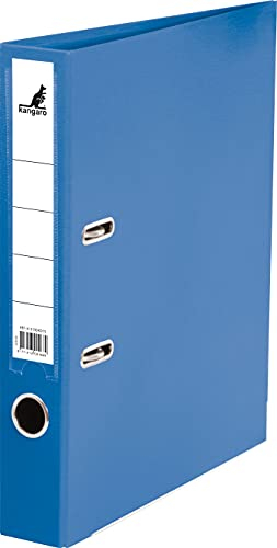 Kangaro PP Kunststoff Ordner 5 cm Rückenbreite DIN A4. Farbe Blau (Ringordner, Aktenordner, Briefordner)