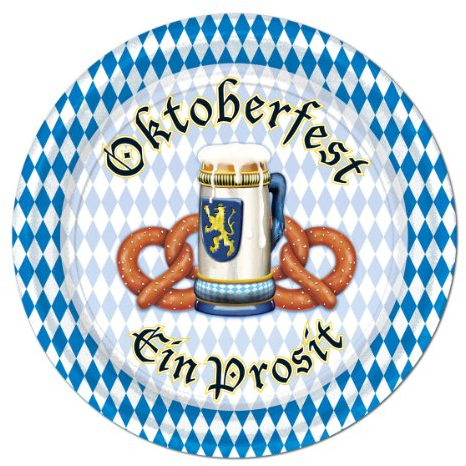Beistle 8er-Pack Oktoberfest-Teller, 17,8 cm