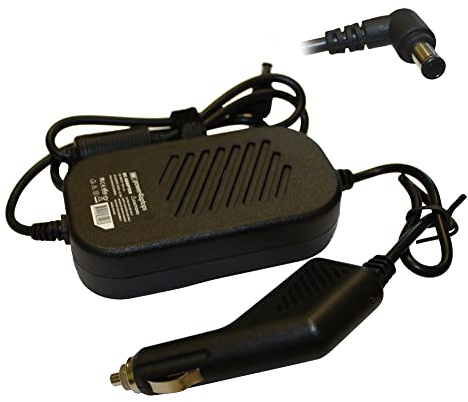 Power4Laptops Adaptateur CC Chargeur de Voiture Alimentation pour Ordinateur Portable Compatible avec Sony Vaio PCG-81112M