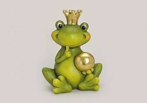 Froschkönig 44cm Hoch, Garten, Terasse, Deko, Balkon, Stecker