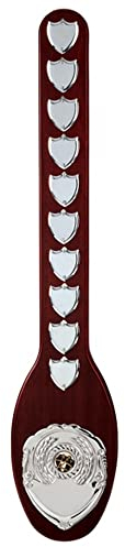 County Engraving The Milestone 10 Year Annual Wooden Spoon, Shield, Award, Trophy - Enter Your Own Custom Text