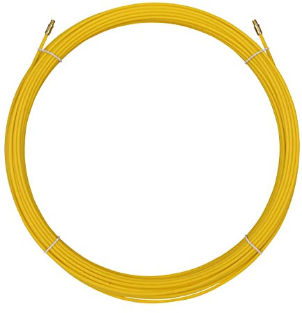 Anguila | Guía Pasacables Semiindustriales | Terminales Intercambiables | Fibra de Vidrio + Propileno | Color Amarillo | Diámetro 6mm | 30 Metros