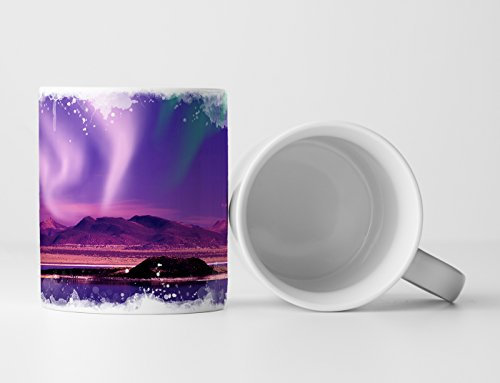 Eau Zone Fotokunst Tasse Geschenk Landschaftsfotografie – Magische Nordlichter