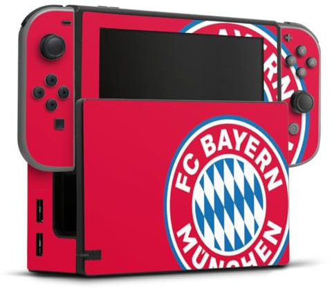 DeinDesign Autocollant Compatible avec Nintendo Switch Sticker Film Autocollant FC Bayern Munich Produit sous Licence Officielle FCB