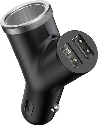 BASEUS Kfz-Ladegerät, Typ 2 x USB, 3,4 A, 40 W, Schwarz