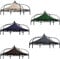 freigarten.de Toit de rechange pour pavillon Modena, à 6 angles, 320 cm, étanche, matériau : panama en PVC, souple, 370 g/m², ultra résistant, modèle 8