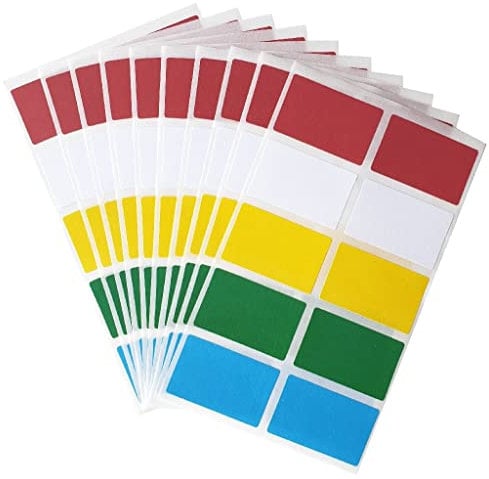 100 Tiefkühletiketten Gefrieretiketten Aufkleber Etiketten in 5 Farben selbstklebend