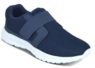 Pegasus Men's Wide Fit Trainer Touch Fastening Comfortable Trainers Navy 9 UK