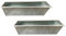Hossi's Wholesale 2er Set Zink Paletten Blumenkästen - Einsatz 38cm groß Silber - aus Metall verzinkt - Zinkkasten Pflanzkasten Balkonkasten Blumentopf für Europaletten