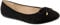 Womens Flat Pumps Ladies Girls Dolly Dollie Ballet Ballerina Work Smart Office Formal Comfort Bow Round Toe Slip On Flats Shoes Black Faux Suede