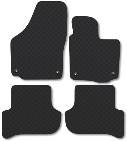 Skoda Yeti (2009-2017) 3mm Rubber Car Mats | Tailored Fit Durable Floor Mats Full Coverage Protection Waterproof Accessories Easy Clean Anti Slip Made in the UK