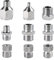 SAGUD 9pcs Airbrush Adapter Set Air Brush Fitting Connector Kit Airbrush Accessories for Mini Air Compressor and Air Hose Supplies